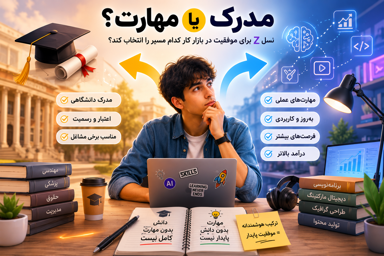 مدرک یا مهارت؟