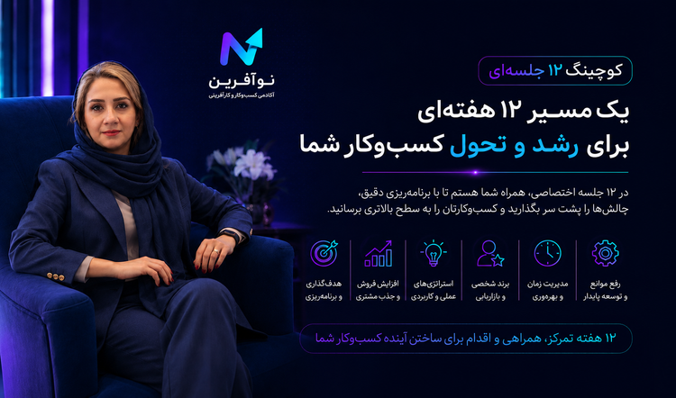 پکیج ۱۲ جلسهای کوچینگ کسبوکار با نسترن سیار